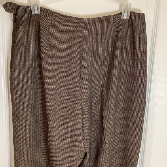 Jones New York Women's Size 12 Business Dress Pants Brown Wide Leg Vintage Style - Picture 4 of 7